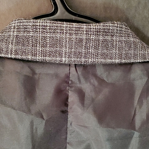 Van Heusen Studio Stretch Brown Plaid Ladies Vest - Medium - Picture 9 of 14